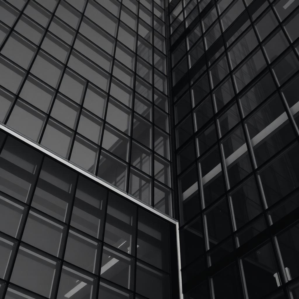 Black and white Dubai architecture detail